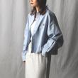 ライトオン(Right-on)のBEVERLY HILLS POLO CLUB(ビバリーヒルズポロクラブ)【限定展開】クロップド丈シャツ ブルー(0015)