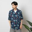 ライトオン(Right-on)のOCEAN PACIFIC(オーシャンパシフィック)総柄プリントシャツ ネイビー(0019)
