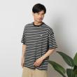 ライトオン(Right-on)のHANG TEN(ハンテン) ボーダー半袖Tシャツ ブラック(0099)