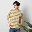 ライトオン(Right-on)のHANG TEN(ハンテン) ボーダー半袖Tシャツ ベージュ(0075)
