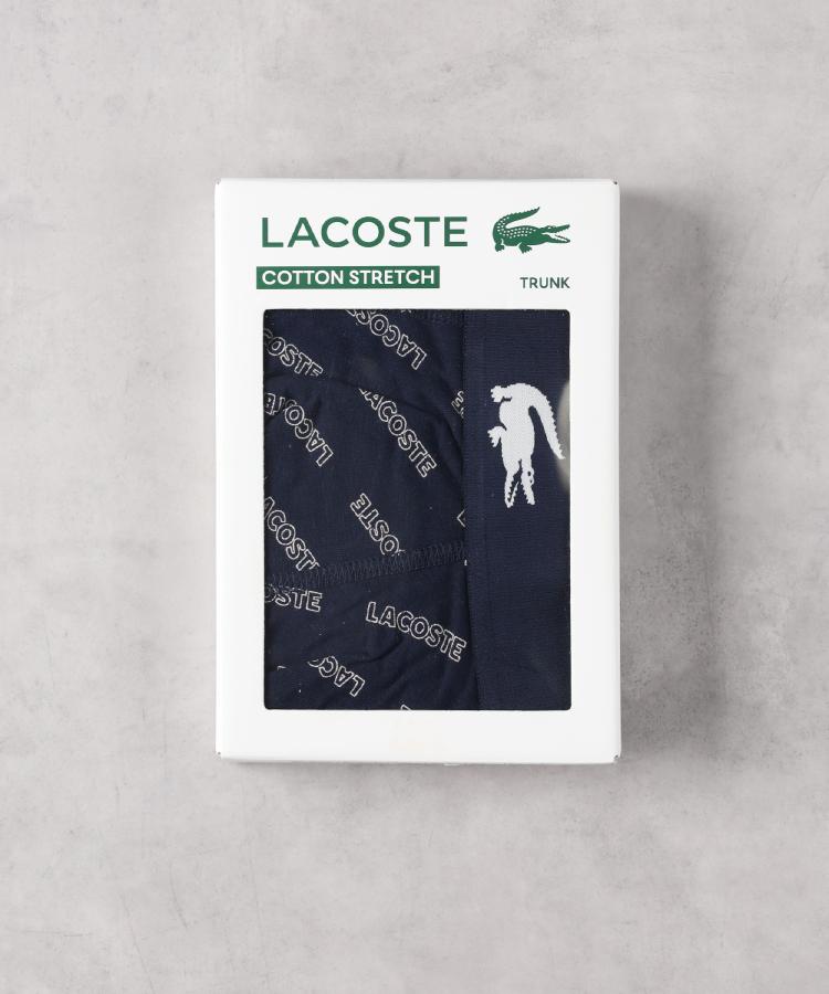 ライトオン(Right-on)のLACOSTE(ラコステ)ワニロゴ総柄ボクサーパンツ ネイビー(0019)