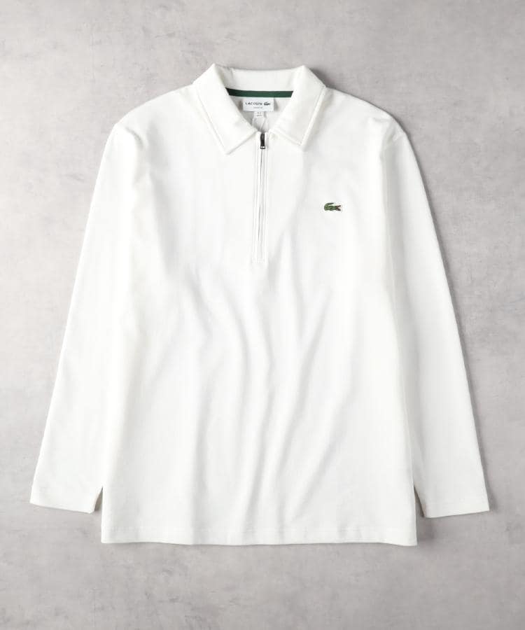 ライトオン(Right-on)のLACOSTE(ラコステ)ハーフジップカットソー ホワイト(0090)