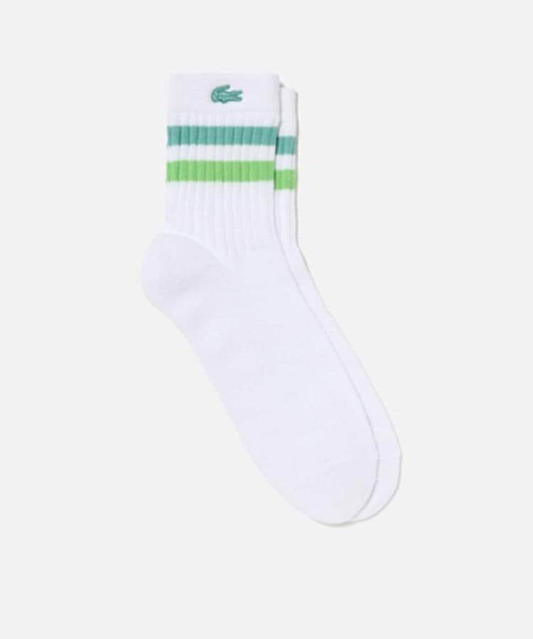 ライトオン(Right-on)のLACOSTE(ラコステ)パイルスニーカーソックス グリーン(0035)