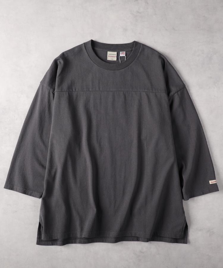 ライトオン(Right-on)のGOOD WEAR(グッドウェアー)【WEB限定】フットボールＴシャツ ダークグレー(0097)