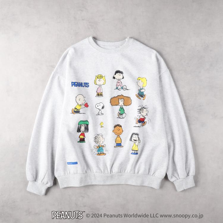 ライトオン(Right-on)のPEANUTS(ピーナッツ)【WEB限定】スヌーピーキャラスウェット スウェット・トレーナー
