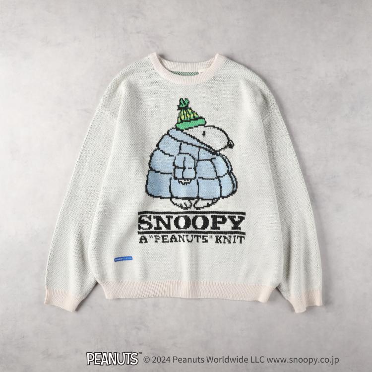 ライトオン(Right-on)のPEANUTS(ピーナッツ)【WEB限定】スヌーピーニット ニット/セーター