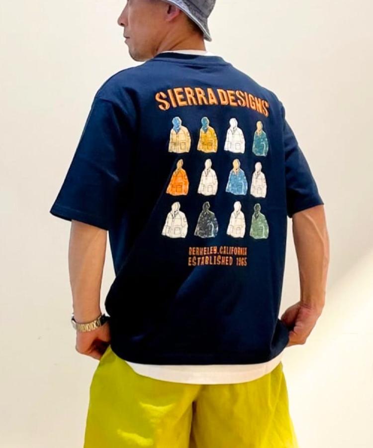 ライトオン(Right-on)のSIERRA DESIGNS(シェラデザインズ)グラフィックプリントTシャツ ネイビー(0019)