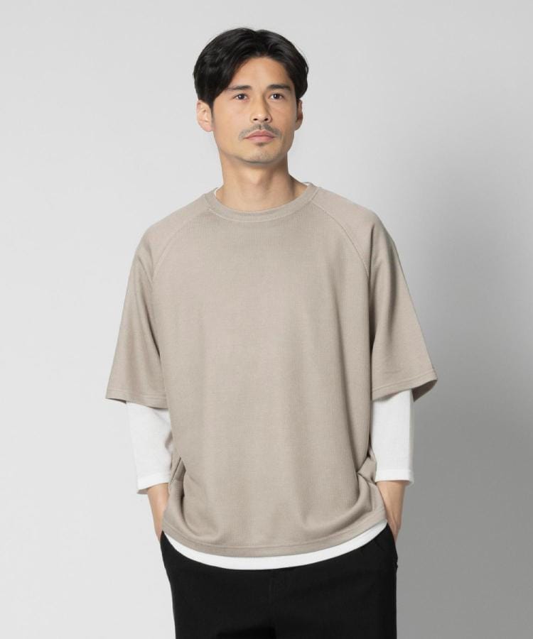 Other(未入力)ラグラン7分袖レイヤードTシャツ(カットソー Other(未入力)ラグラン7分袖レイヤードTシャツ(カットソー