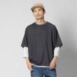 ライトオン(Right-on)のOther(ソノタ)ラグラン7分袖レイヤードTシャツ ダークグレー(0097)