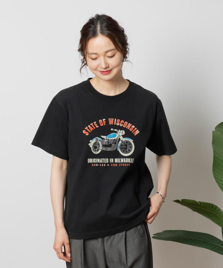 ライトオン(Right-on)のOther(ソノタ)カラーフロッキーTシャツ ダークグレー(0097)