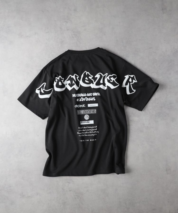ライトオン(Right-on)のOther(ソノタ)発砲バックプリントＴシャツ ブラック(0099)