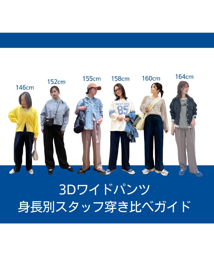 ライトオン(Right-on)のOWN(オウン)【体型カバー/ウエストゴム】「キレカナ」3Dワイドパンツ19