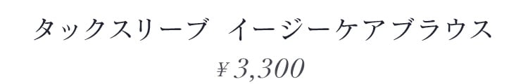 タックスリーブ イージーケアブラウス 3300円
