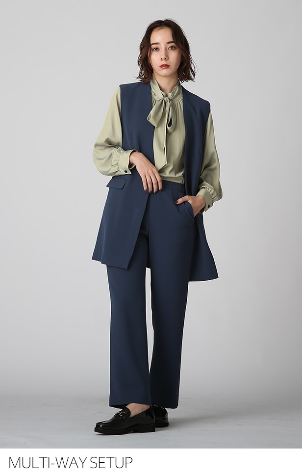 オックスフォードブルー 〜1月末 超美品 INDIVI VAI スーツ