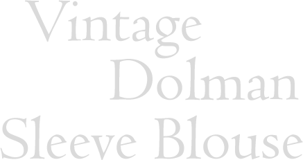Vintage Dolman Sleeve Blouse
