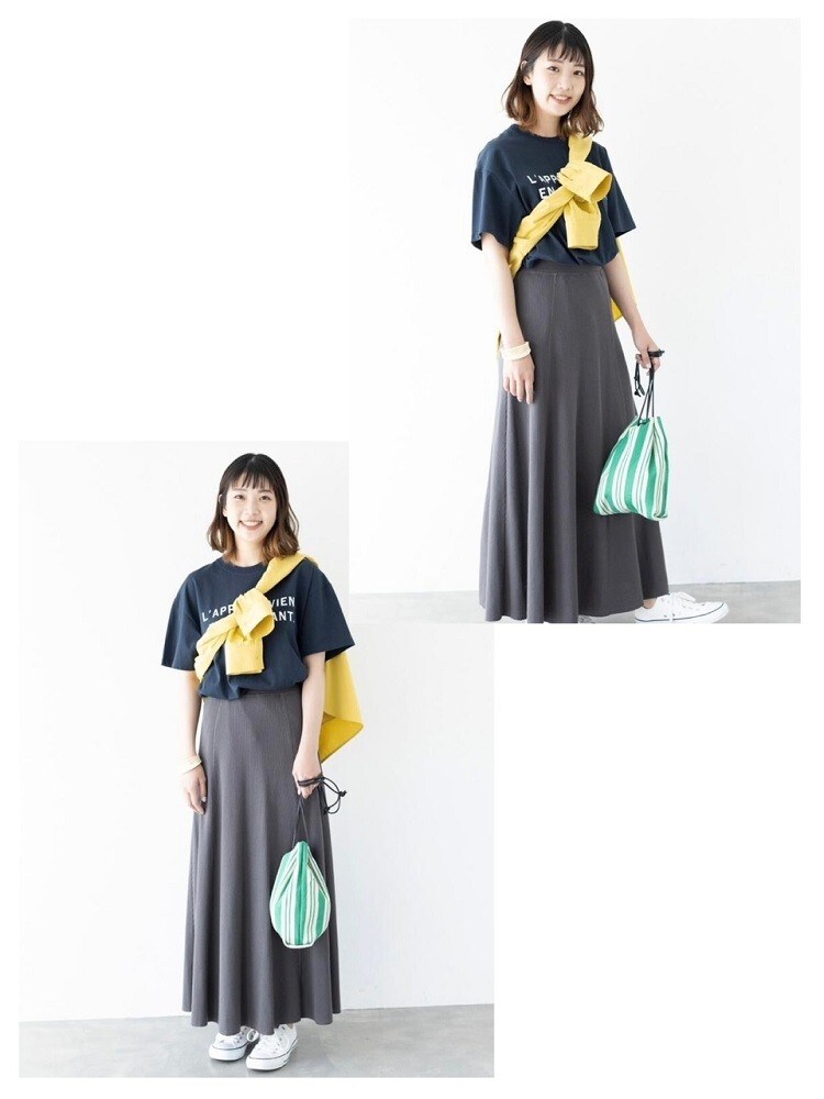 Recommend item】もうボトムス選びに悩まない!着回し力の高いミディアムスカート| ワールド オンラインストア WORLD ONLINE STORE M1 ニュース柄シャツ 半袖 麻、リネン素材 Mメンズ