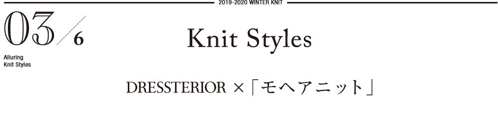 2019-2020 WINTER KNIT     03/6 Alluring　Knit Styles    Knit Styles DRESSTERIOR × 「モヘアニット」