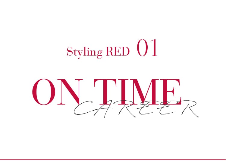 Styling RED 01 ON TIME CAREER