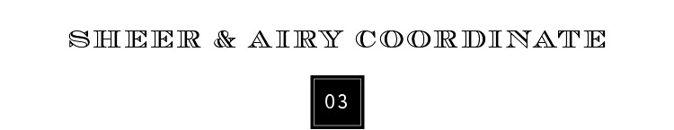 SHEER & AIRY COORDINATE 03