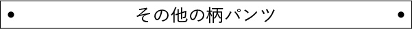 その他の柄パンツ